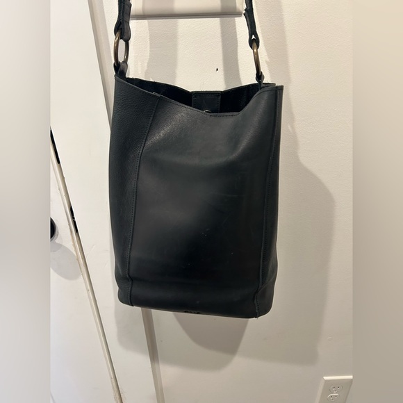 ABLE Black Leather Shoulder Bag - Picture 7 of 8